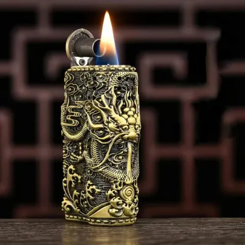 Dragon Retro бензиновая зажигалка в чехле Dragon Retro бензиновая зажигалка в чехле