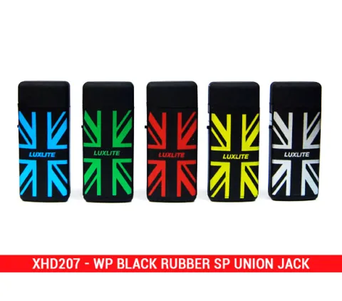 XHD 207 Black Rubber SP Union Jack турбо зажигалка XHD 207 Black Rubber SP Union Jack турбо зажигалка