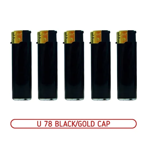 Uslite U78 Black/Gold Cap пьезо зажигалка Uslite U78 Black/Gold Cap пьезо зажигалка