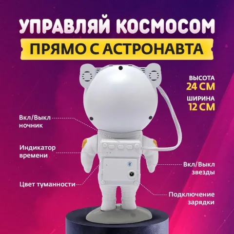 Космонавт Звёздное Небо New ночник - проекция Космонавт Звёздное Небо New ночник - проекция