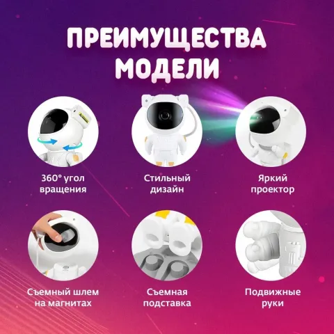 Космонавт Звёздное Небо New ночник - проекция Космонавт Звёздное Небо New ночник - проекция