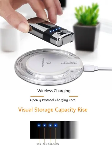 Ruvzz R100 сенсорная электроимпульсная USB зажигалка с поддержкой беспроводной зарядки Ruvzz R100 сенсорная электроимпульсная USB зажигалка с поддержкой беспроводной зарядки