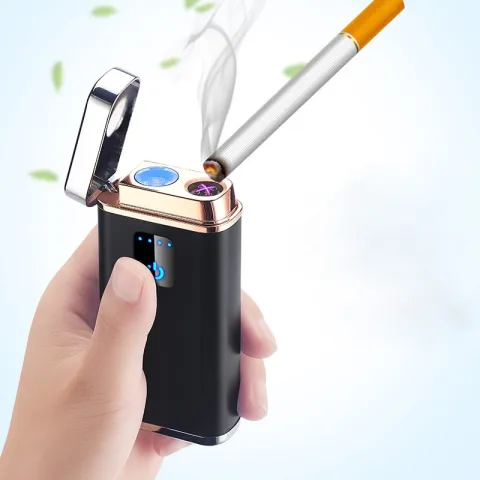 LA-1073 USB зажигалка + Powerbank + фонарик 3 в 1 