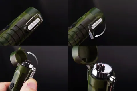Double Arc электроимпульсная USB зажигалка - фонарик 2 в 1 Double Arc электроимпульсная USB зажигалка - фонарик 2 в 1