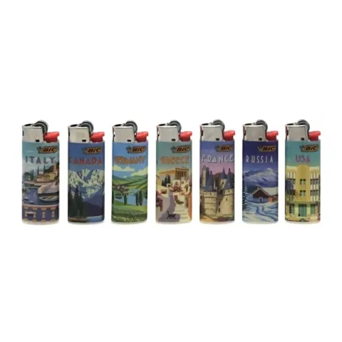 Bic J25 mini Post Cards кремниевая зажигалка Bic J25 mini Post Cards кремниевая зажигалка
