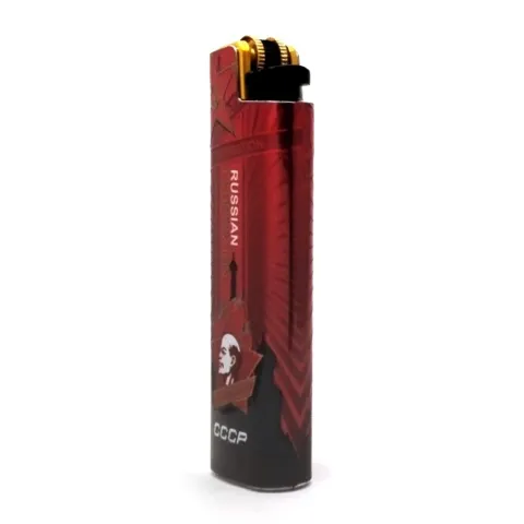Oney M-03(03) Красный Октябрь кремниевая зажигалка в металлическом чехле Oney M-03(03) Красный Октябрь кремниевая зажигалка в металлическом чехле