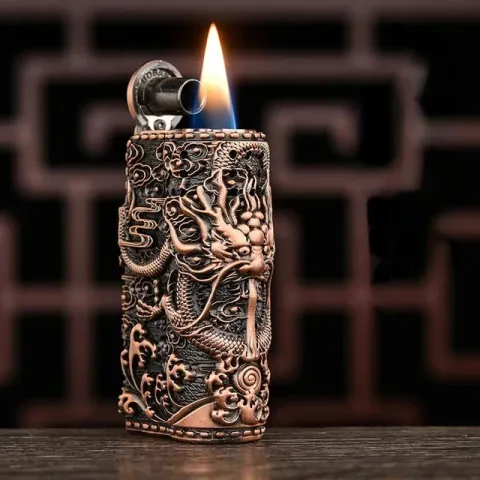 Dragon Retro бензиновая зажигалка в чехле Dragon Retro бензиновая зажигалка в чехле