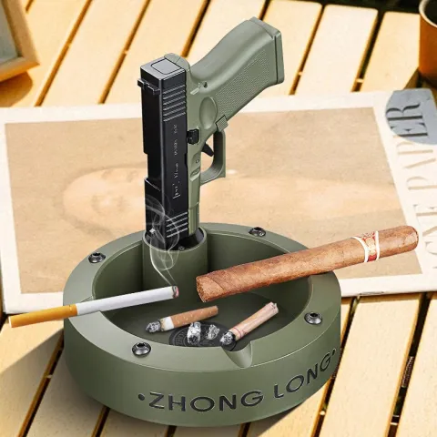 Zhong Long ZL-035B настольная турбо зажигалка - пепельница Zhong Long ZL-035B настольная турбо зажигалка - пепельница