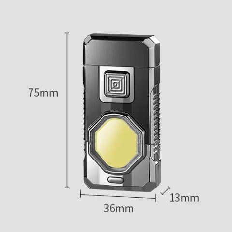 Cob 9015B кремниевая турбо зажигалка 2 огня с фонариком Cob 9015B кремниевая турбо зажигалка 2 огня с фонариком