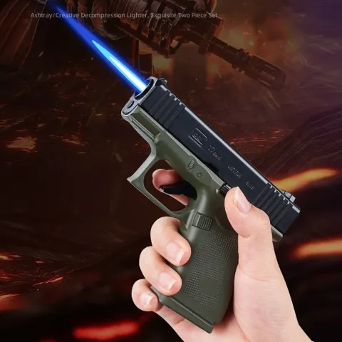Zhong Long ZL-035B настольная турбо зажигалка - пепельница Zhong Long ZL-035B настольная турбо зажигалка - пепельница