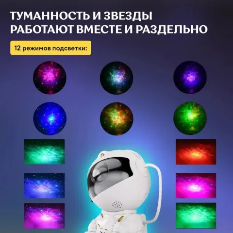 Космонавт Звёздное Небо ночник - проекция
