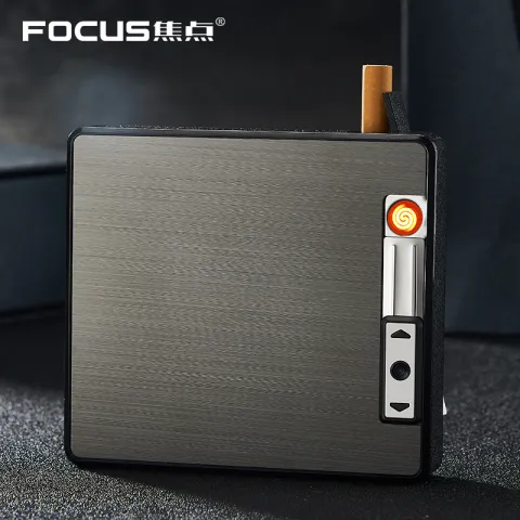 Focus YH050 портсигар - автомат со встроенной USB зажигалкой Focus YH050 портсигар - автомат со встроенной USB зажигалкой