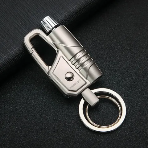 Honest BCK2-572 бензиновая зажигалка - спичка с карабином, фонариком и кольцом для ключей Honest BCK2-572 бензиновая зажигалка - спичка с карабином, фонариком и кольцом для ключей