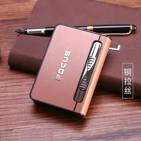 Focus JD-YH002 портсигар - автомат с турбо зажигалкой Focus JD-YH002 портсигар - автомат с турбо зажигалкой