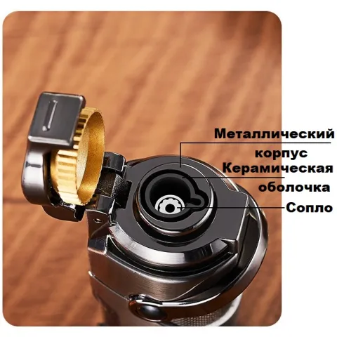 Jobon ZB-608 турбо зажигалка для сигар Jobon ZB-608 турбо зажигалка для сигар