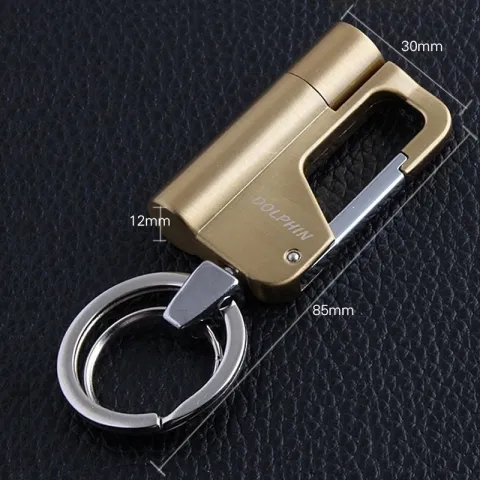 Dolphin HY651 бензиновая зажигалка с карабином и кольцом для ключей Dolphin HY651 бензиновая зажигалка с карабином и кольцом для ключей