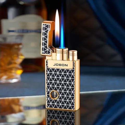 Jobon ZB-510 газовая зажигалка 2 пламени Jobon ZB-510 газовая зажигалка 2 пламени