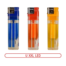 U XXL LED большая пьезо зажигалка с фонарем