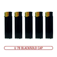 Uslite U78 Black/Gold Cap пьезо зажигалка