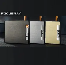 Focus YH050 портсигар - автомат со встроенной USB зажигалкой 