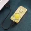 Cob 9015B кремниевая турбо зажигалка 2 огня  с фонариком
