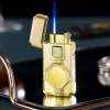 Cob 9015B кремниевая турбо зажигалка 2 огня  с фонариком
