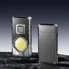 Cob 9015B кремниевая турбо зажигалка 2 огня  с фонариком
